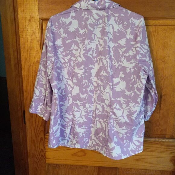 CJ Banks Cotton Button Down Blouse - Picture 3 of 6